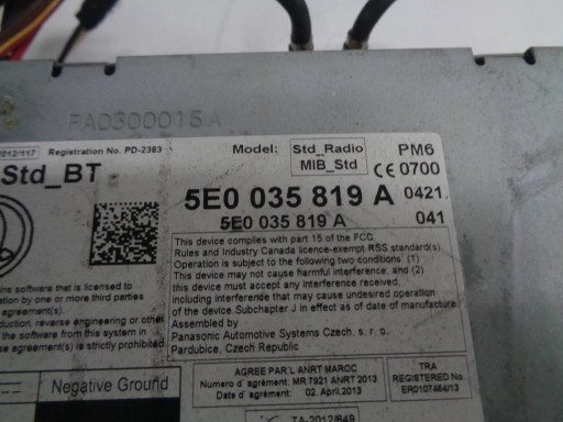 VW GOLF VII PASSAT B8 OCTAVIA III card reader SD navigation RADIO 12R