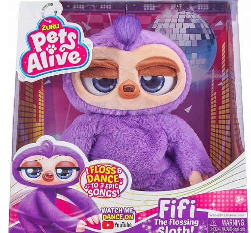 Zuru Pets Alive Інтерактивний лінивець Фіфі ТАНЦЮЄ
