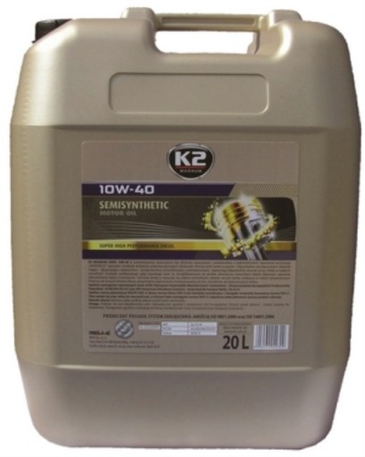 МОТОРНОЕ МАСЛО 10W-40 20л K2 SL/CF СТАНДАРТЫ