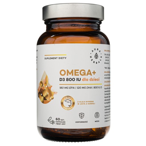 Omega-3 + Vitamín D3 800 IU 60kaps Aura Herbals Imunita