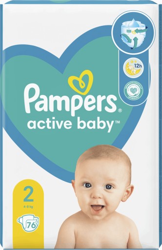 Підгузки Pampers Active Baby розмір 2 4-8 кг 76 шт.