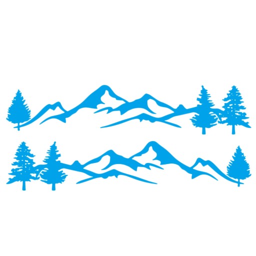 2 листа наклейки на капот автомобіля