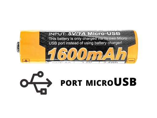 Fenix \u200b\u200b\u200b\u200bARB-L14U акумулятор 14500 1600 mAh 1.5 V USB