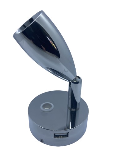 EL056 - НАСТЕННЫЙ СВЕТИЛЬНИК 12/24V 2W USB LED CAMPER CABIN LAMP