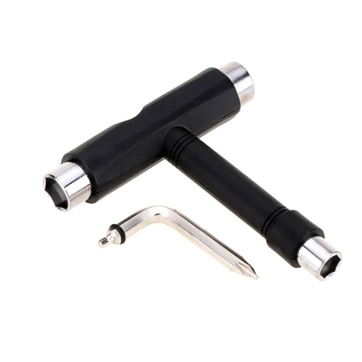 Чорний Т-подібний посуд для скейтборду