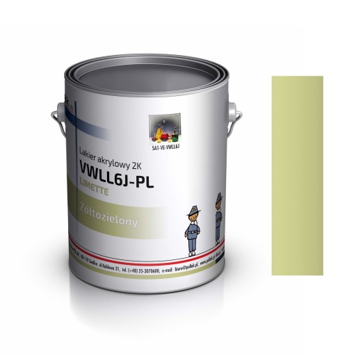 Акриловий лак 2k Volkswagen Limette LL6J 1 L