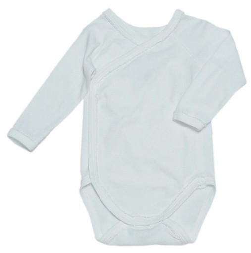 PETIT BATEAU obálkové biele dojčenské bavlnené body J.NOWE 68 6m