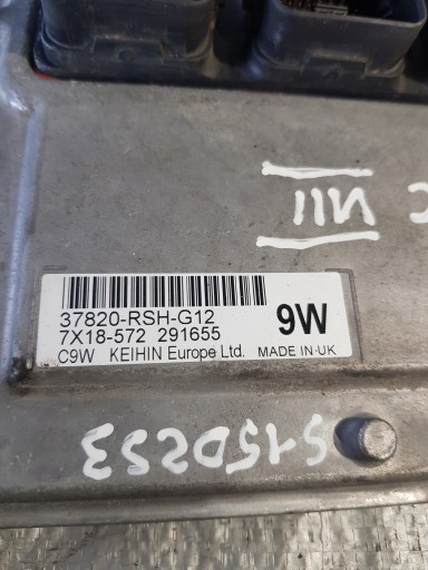 control unit of the engine HONDA CIVIC VIII 37820-RSH-G12