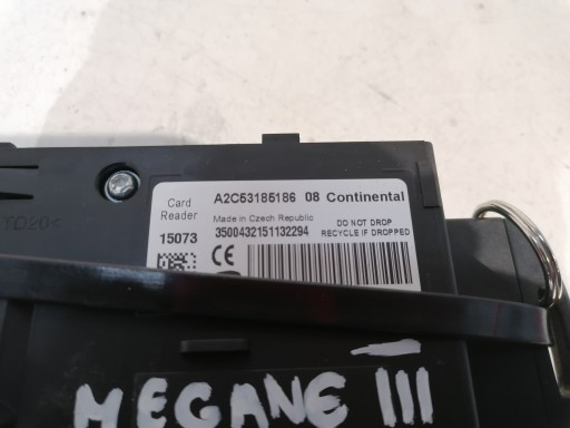 Renault Megane III card reader ignition