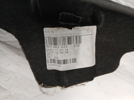 AUDI A4 B9 LIFT cap POLKI of the rear 8W5863433