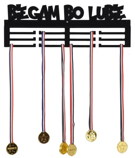 Вішалка настінна для медалей Gockowiak, 40 см, чорна