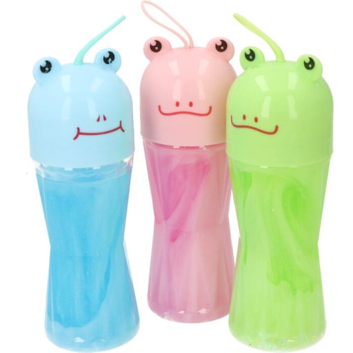 ГЛЮТЕК ВЕСЕЛКОВИЙ СЛАЙМ З БЛИСКОМ ЖАБКА 12 ШТ