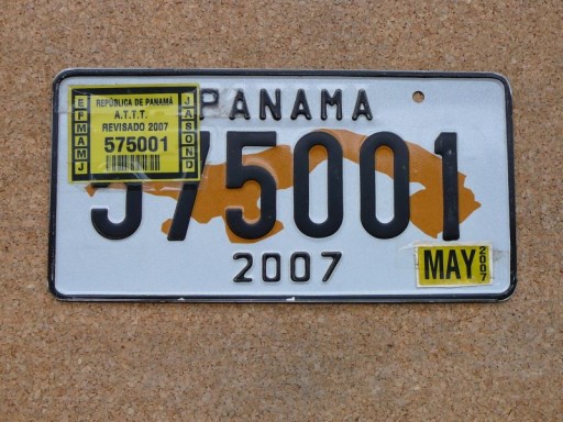 Номерной знак Панама, оригинал