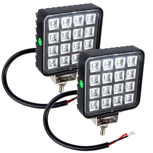 L0154 - РОБОЧА ЛАМПА 16 LED ГАЛОГЕН 16W 12V 24V 2ШТ