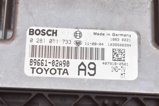 computer Centralina Motore 89661-02A90 TOYOTA COROLLA E12 1.4 D-4D 90 KM