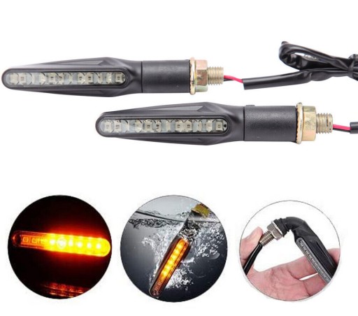 20501 - 2x Сигнальные указатели поворотов Хромированные Пуля Ретро 12 В Универсальные