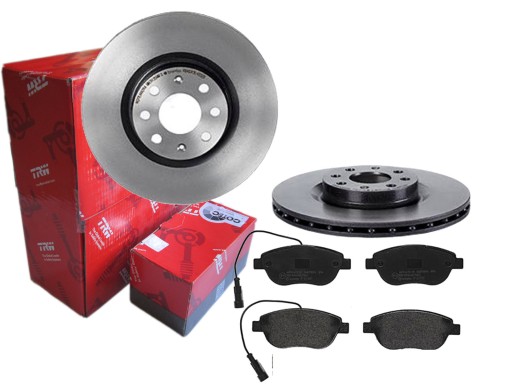 ДИСКИ КОЛОДКИ TRW ПЕРЕДНІ FIAT GRANDE PUNTO 284MM