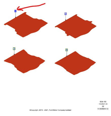 Килимок в багажник FORD MONDEO Mk5 SEDAN 2015-