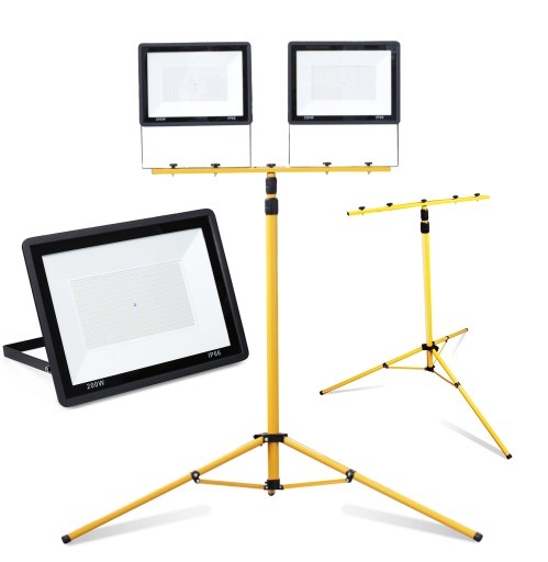 2X светодиодный прожектор 200 Вт галогенная лампа 400 Вт штатив