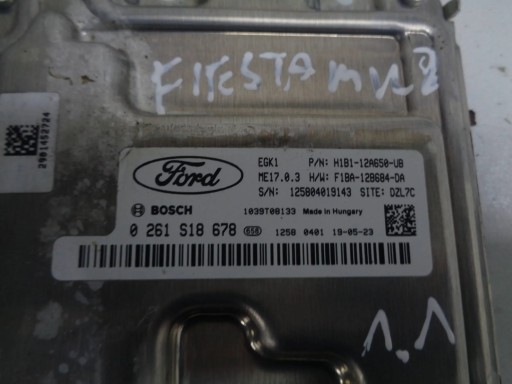 FORD FIESTA MK8 1.1 petrol computer control unit of the engine H1B1-12A650-UB