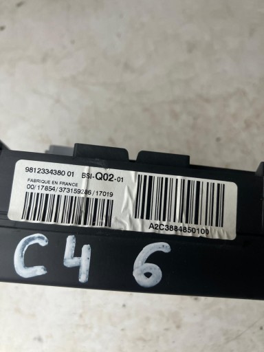 modulo BSI Q02-01 9812334380 981233438001 CITROEN C4 II B7