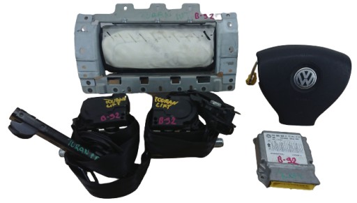 1t0880201f 4car - VW Touran 1t0 -10 подушка ремни подушка безопасности модуль