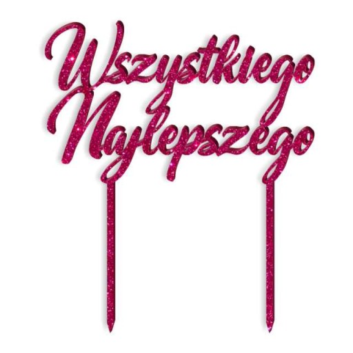 ТОРТ ТОРТ рожевий гліттер З ДНЕМ НАРОДЖЕННЯ