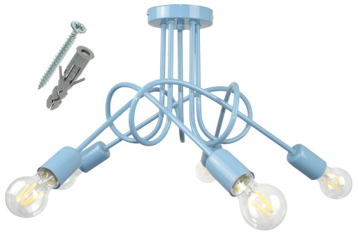 Стельовий світильник Moderno E27, сині відтінки