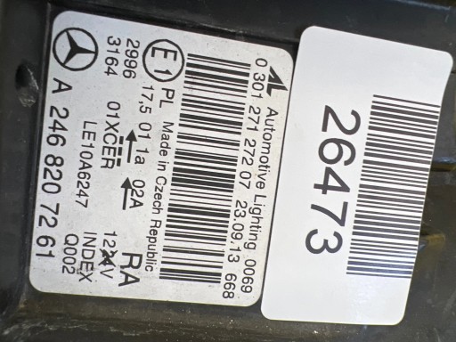 light right Mercedes B-class W246 Xenon 11-15 A2468207261