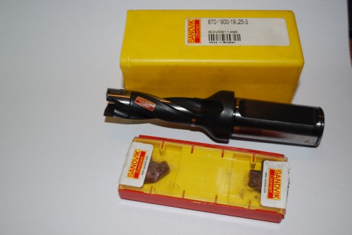 Складне свердло 19 x 3d + два наконечника Sandvik