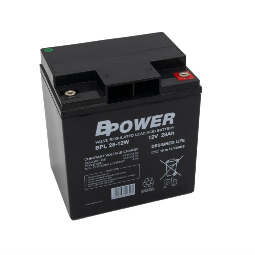 Bpower bpl28-12w 28ah agm 12v аварийный аккумулятор ибп для сигнализации на 10-12 лет