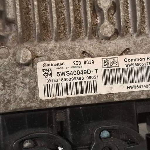 control unit of the engine computer 5WS40049DT Citroen Peugeot 2.0 HDI