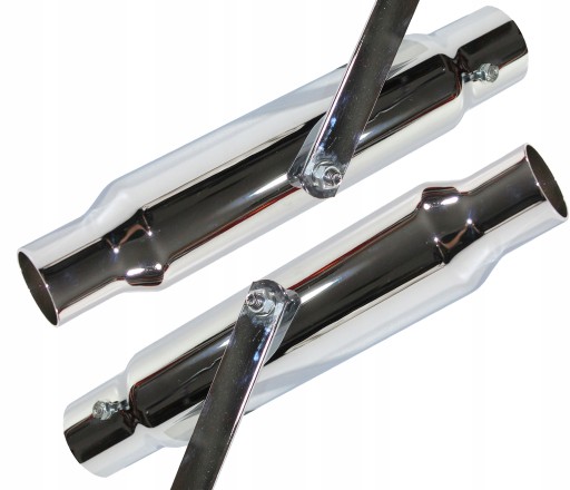 5765765D34 - Стильний глушник хром CHOPPER CRUISER 30 см 2 шт.