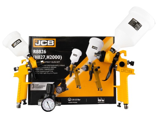 НАБІР ПІСТОЛЕТІВ ДЛЯ ФАРБИ JCB 3 шт.