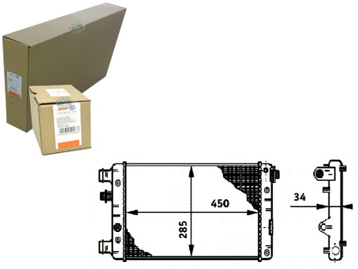 РАДИАТОР FIAT SC 1,1 00- BEHR HELLA изображение 1