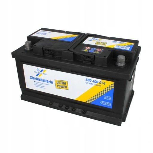 CART580406074 - Аккумулятор CARTECHNIC 12V 80Ah / 740A P + KATOWICE