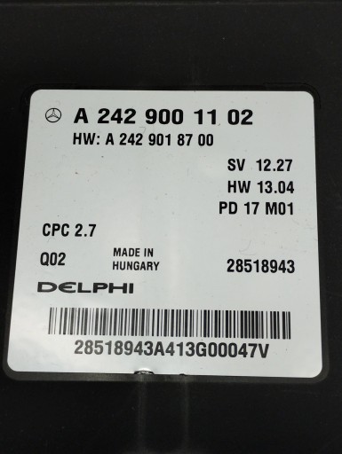 Mercedes-Benz B W246 W242 modulo Centralina A2429001102
