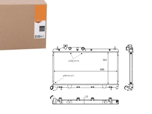 NRF58385/RS7 - РАДИАТОР ДВИГАТЕЛЯ NRF NRF, 58385