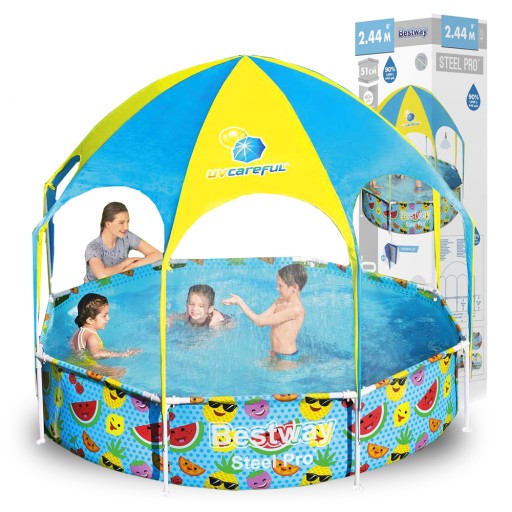 Круглий каркасний басейн Bestway 244 х 244 см