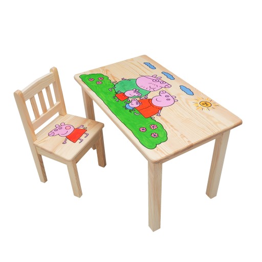Дитячий стіл і стільчик Порося подарунок