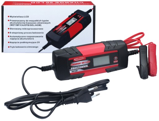 ІНТЕЛЕКТУАЛЬНИЙ ВИПРЯМЛЯЧ CHARGE 50 LCD 12V WELDMAN