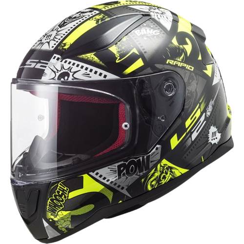 00-N33465 - ШОЛОМ LS2 FF353 RAPID MINI VIGNETTE BLACK H - V YEL
