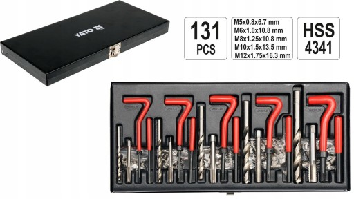 Набор для ремонта резьбы M5 - M12 YATO-1763