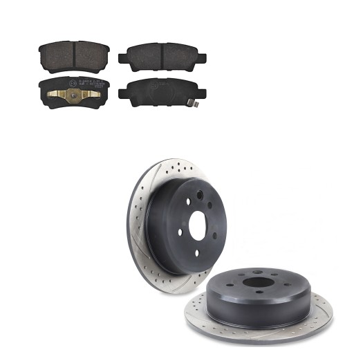 Просвердлені диски зазубрені колодки задня частина LANCER 8 07-