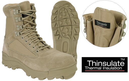 Високі черевики Brandit Tactical Boot 45 відтінків коричневого і бежевого