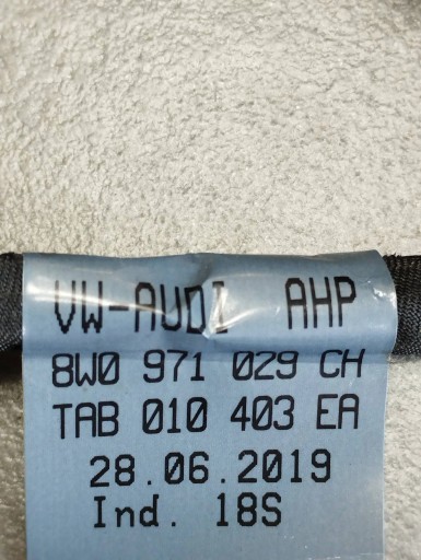 Audi A4 B9 8W kabelbaum kabelsatz rechts vorne 8W0971029CA