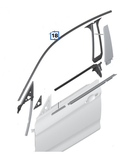 51337428645 - Уплотнитель рамы крыши BMW 3GT F34 Оригинал