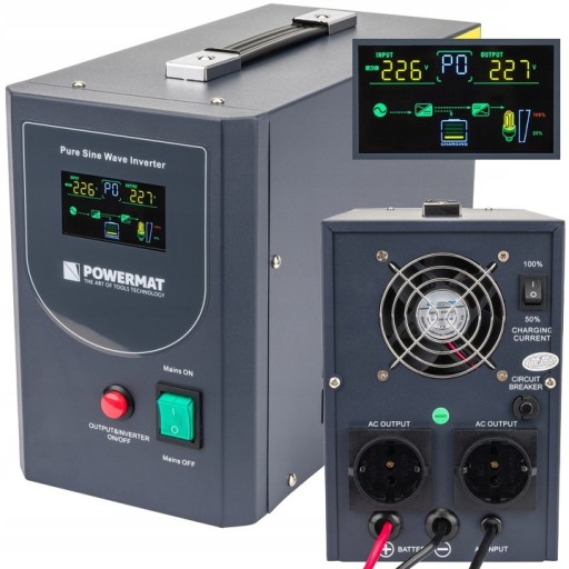 Джерело безперебійного живлення перетворювач lcd 500va 400w