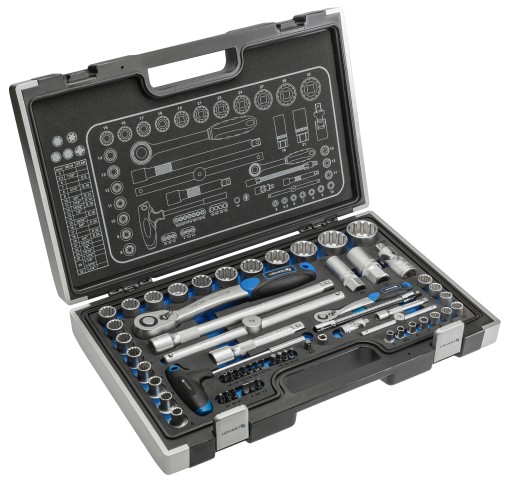 НАБІР ІНСТРУМЕНТІВ 1/2'' 1/4'' 60 предметів HOGERT HT1R470