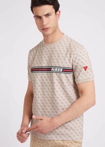 T-shirt koszulka męska Guess beżowy XL
